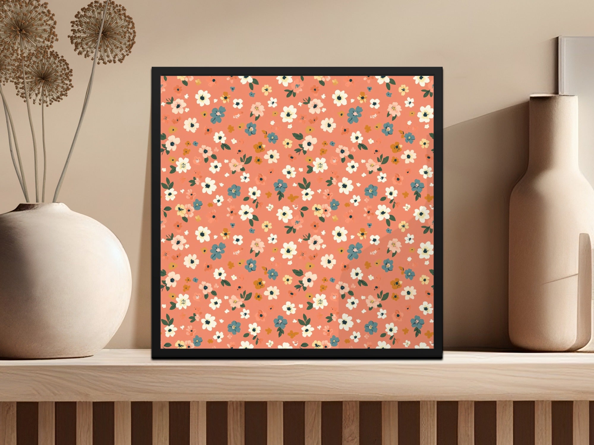 Tiny Ditsy Flower Backgrounds Seamless Pattern Digital