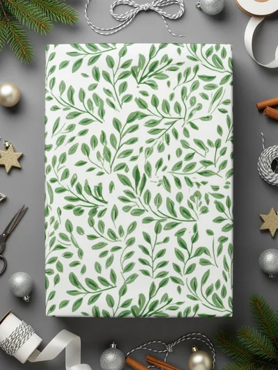 Tonal Green Abstract Print Earthy Green Surface Design