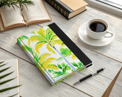 Tropical Palm Tree Pattern Digital Paper, Summer Vibe Seamless Backgrounds, Island Life Repeat Pattern Digital Download
