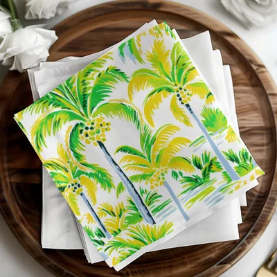 Tropical Palm Tree Pattern Digital Paper, Summer Vibe Seamless Backgrounds, Island Life Repeat Pattern Digital Download