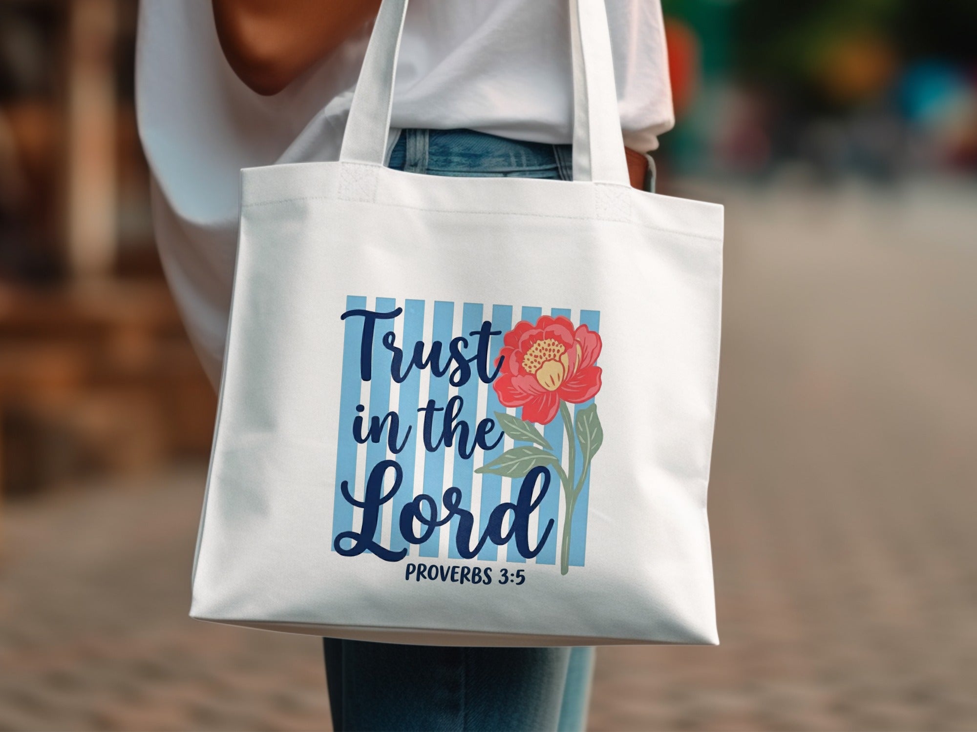 Trust in the Lord Proverbs 3 5 Christian T Shirt Digital Design, Faith Bible Verse Floral Inspirational Tee, Scripture PNG
