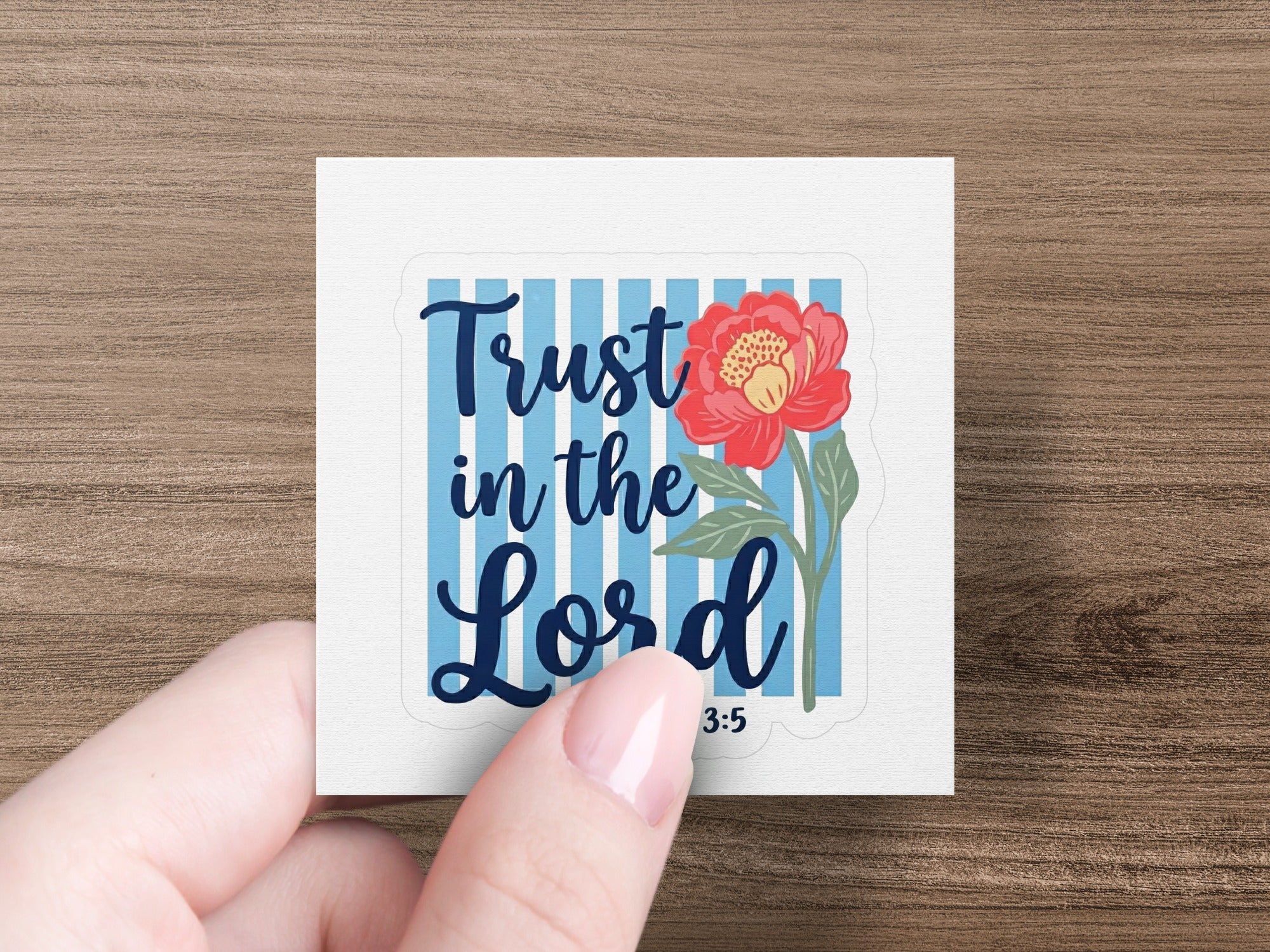 Trust in the Lord Proverbs 3 5 Christian T Shirt Digital Design, Faith Bible Verse Floral Inspirational Tee, Scripture PNG