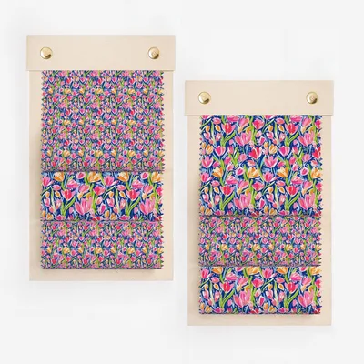 Vibrant Abstract Tulip Seamless Pattern, Hand Painted Floral Digital Design, Bright Blue Pink Orange Artwork, Spring Summer Digital Product