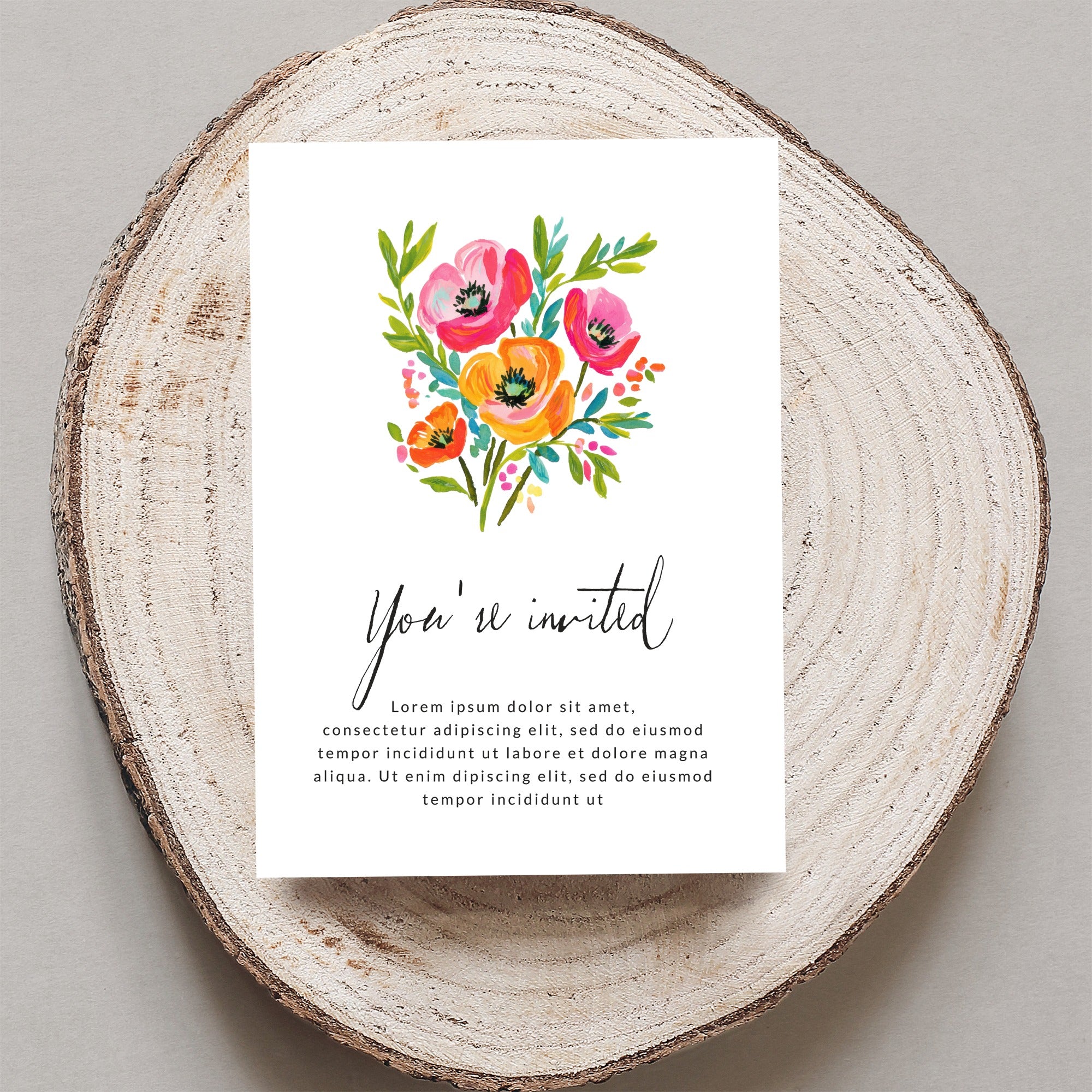 Vibrant Brush Stroke Floral SVG Digital Download | Modern Painted Flower Bouquet Clip Art for Crafts & Sublimation SVG