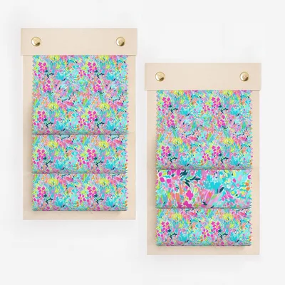 Vibrant Floral Digital Paper Seamless Pattern, Abstract Pink Blue Green Modern Art Print, Preppy Summer Design for Crafters & DIY Digital
