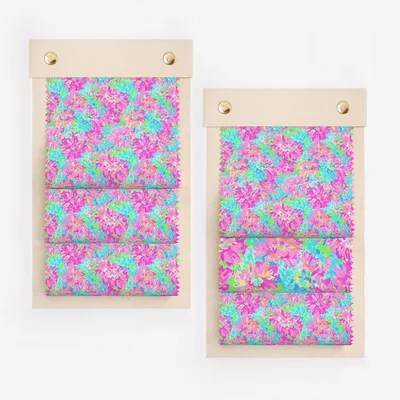 Vibrant Floral Digital Paper, Seamless Pattern, Pink Aqua Tropical Flowers, Summer Scrapbook Paper, Bright Background Digital Download