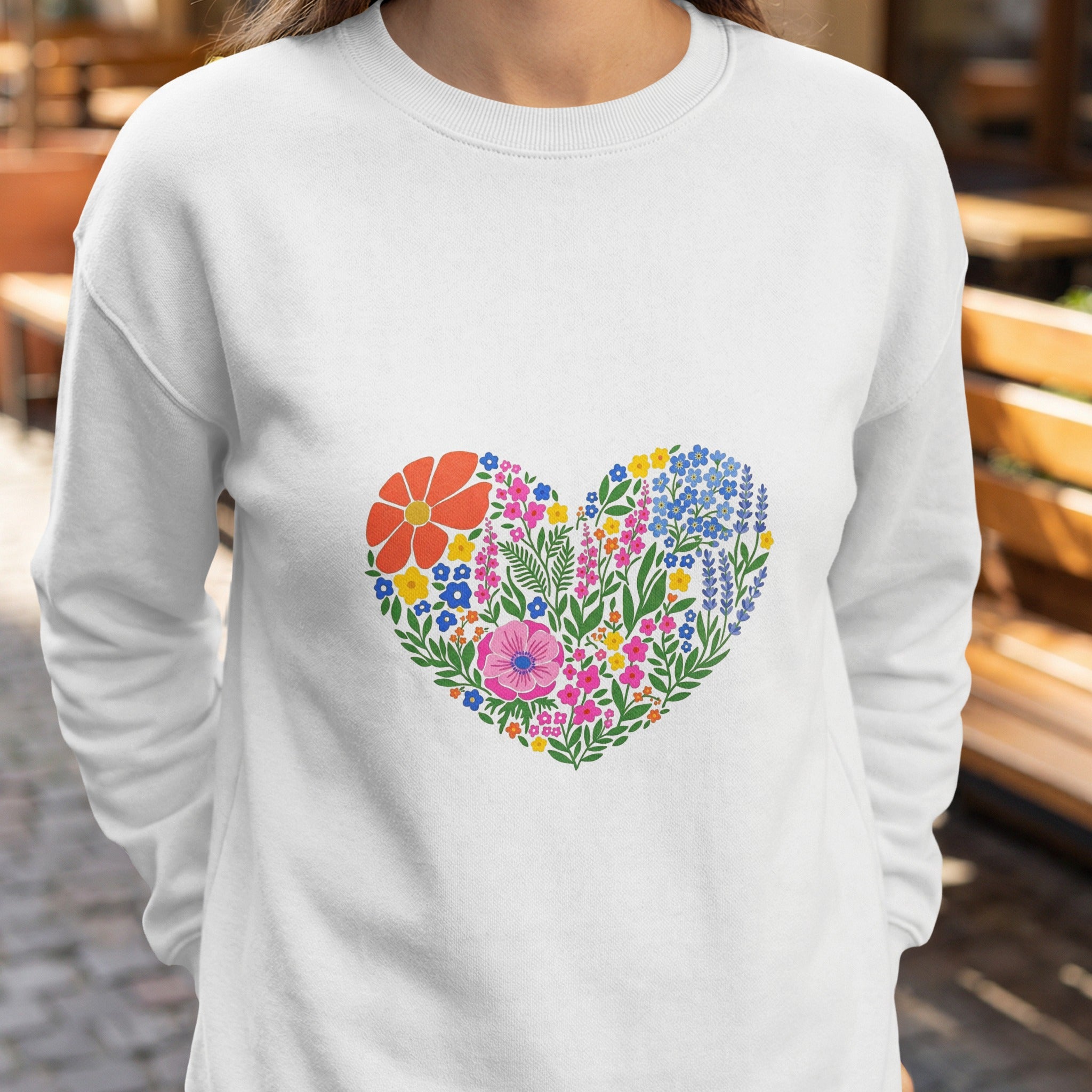 Vibrant Floral Heart PNG SVG Digital Download, Botanical Love Clipart, Spring Flowers Art, Whimsical Garden Illustration, Instant Access