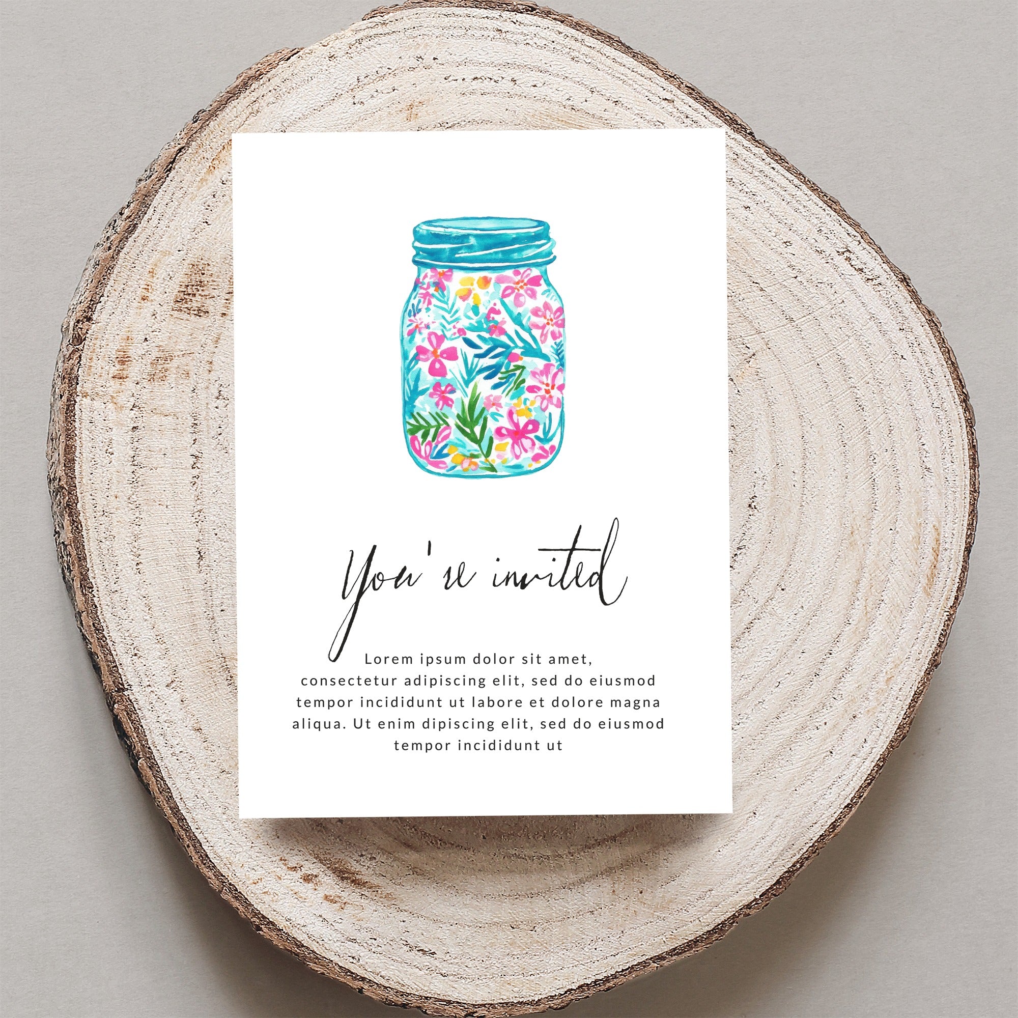 Vibrant Floral Mason Jar SVG | Preppy Flowers Digital Download | Summer Garden Craft File for Cricut & Silhouette | Pink Blue Yellow SVG