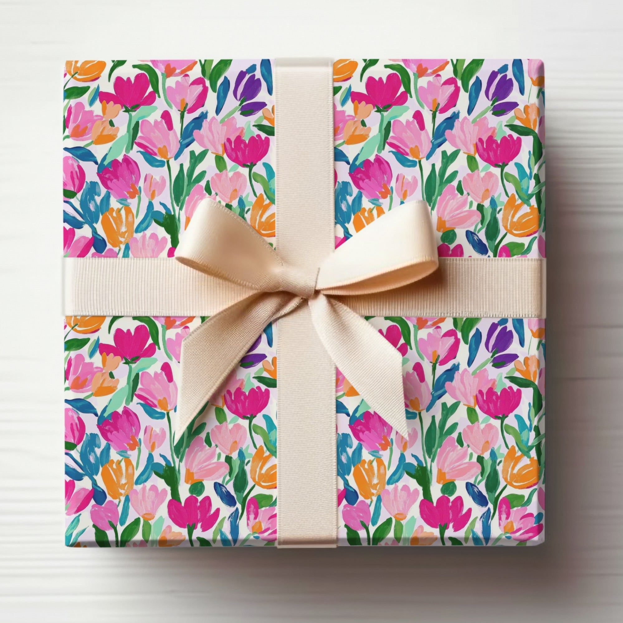 Vibrant Floral Pattern Digital Download, Abstract Painterly Flower Seamless File, Colorful Spring Summer Botanical Print, Bright Blooms Art