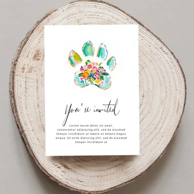 Vibrant Floral Paw Print PNG SVG, Watercolor Pet Paw Digital Art, Colorful Abstract Dog Cat Paw Lover Gift, Instant Download Digital File