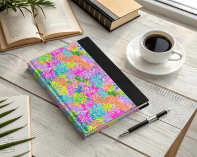 Vibrant Floral Seamless Pattern Digital Paper, Bright Abstract Flower Design for Fabric Printing, Planner Backgrounds, Craft Supplies