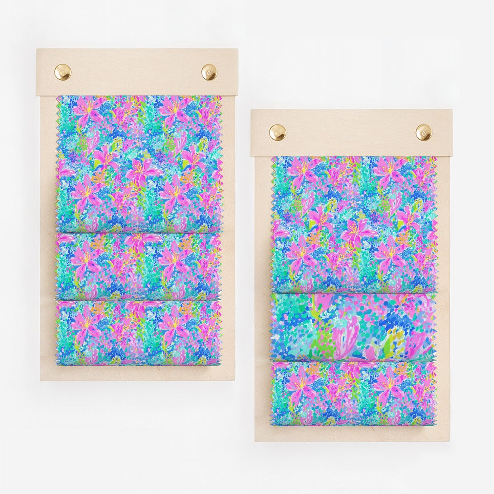 Vibrant Floral Seamless Pattern Digital Paper, Bright Pink Lily Abstract Summer Resort Style Digital Download, Preppy Tropical Design File