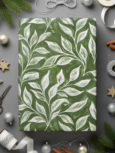 Vibrant Kelly Green Leaf Print