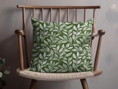 Vibrant Kelly Green Leaf Print