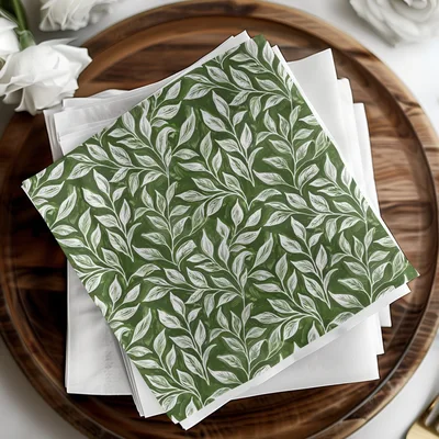 Vibrant Kelly Green Leaf Print