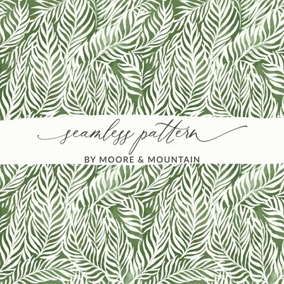Vibrant Kelly Green Leaf Print Botanical Repeat
