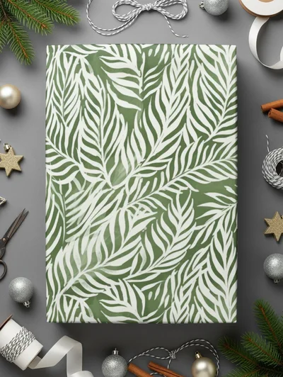 Vibrant Kelly Green Leaf Print Botanical Repeat