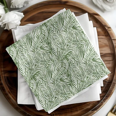 Vibrant Kelly Green Leaf Print Botanical Repeat