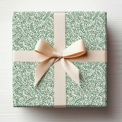 Vibrant Kelly Green Leaf Print Organic Vine Repeat Pattern