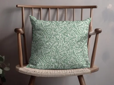 Vibrant Kelly Green Leaf Print Organic Vine Repeat Pattern