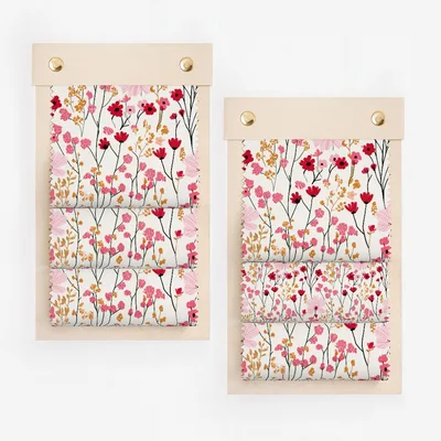 Vibrant Pink Red Floral Seamless Pattern Digital, Botanical Wildflower Background, Spring Summer Scrapbook Paper, Instant Download