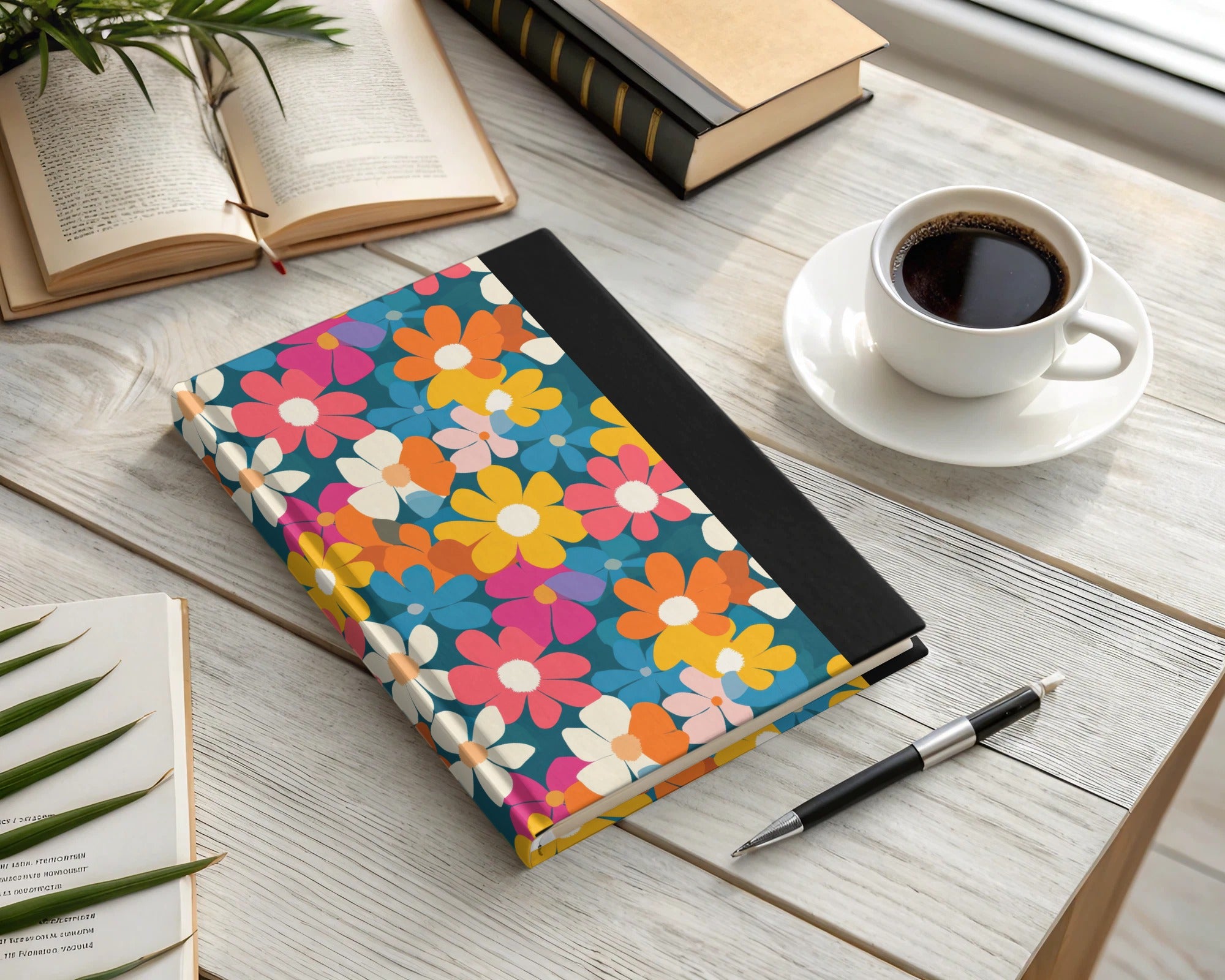Vibrant Retro Flower Digital Paper, Seamless Floral Pattern Download, Groovy Daisy Print, Colorful Bloom Artwork, Instant Downloadable