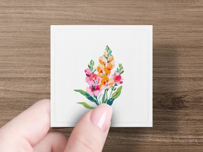 Vibrant Snapdragon PNG SVG, Preppy Spring Flower Sprig, Wildflower Sprig