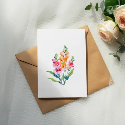 Vibrant Snapdragon PNG SVG, Preppy Spring Flower Sprig, Wildflower Sprig