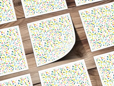 Vibrant Watercolor Confetti Seamless Pattern, Digital Paper Pack, Playful Brush Strokes, Abstract Design, Colorful Artistic Background