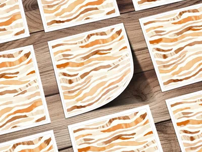 Watercolor Animal Print, Tiger Stripes Digital Paper, Seamless Pattern, Animal Skin Texture, Printable Fabric Design, Neutral Animal Pattern