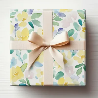 Watercolor Floral Pattern Digital , Gentle Flower Print , Seamless Surface Design , Fabric Print Digital, Yellow Pastel Flower, Paper Print