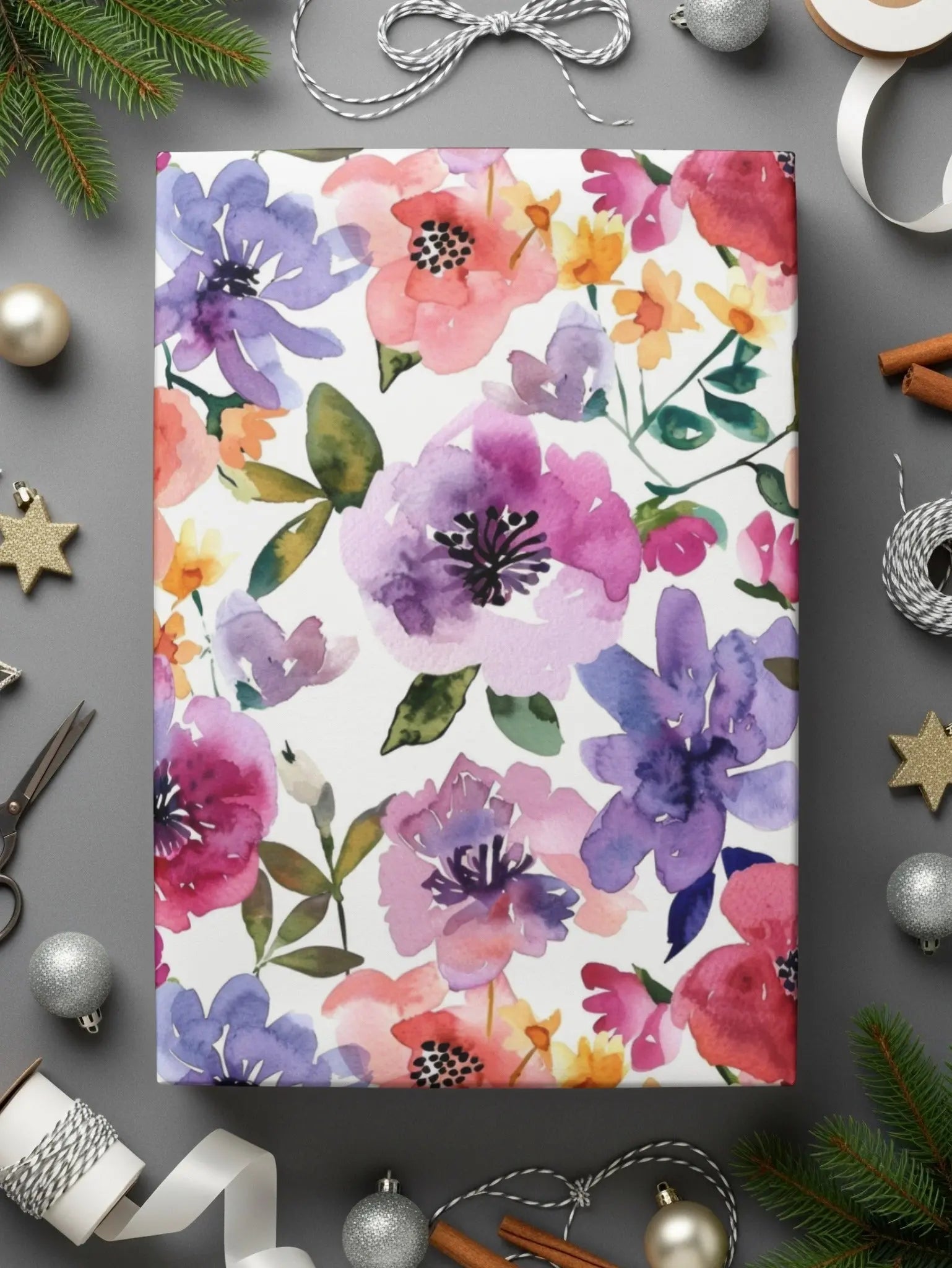Watercolor Floral Pattern Digital, Seamless Flower Design, Watercolor Flower Pattern, JPEG Files, Printable Floral, Digital Download