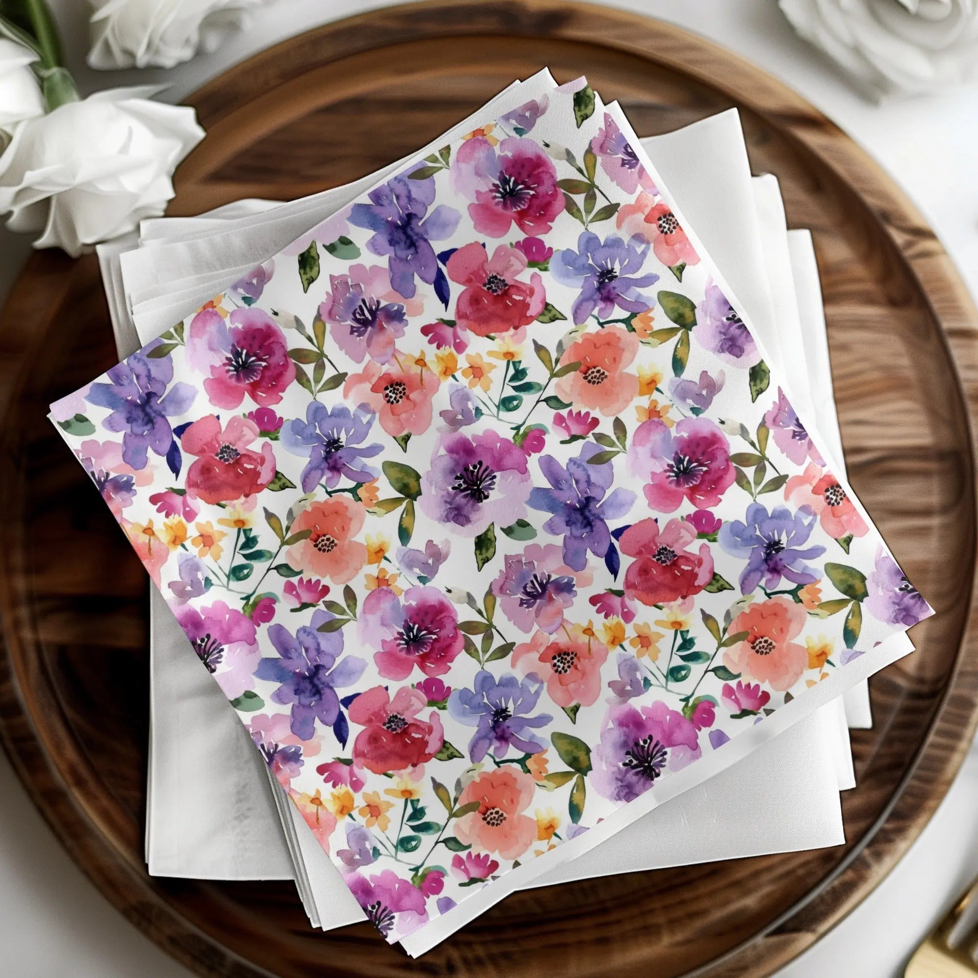 Watercolor Floral Pattern Digital, Seamless Flower Design, Watercolor Flower Pattern, JPEG Files, Printable Floral, Digital Download