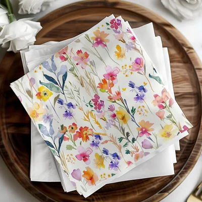 Watercolor Floral Pink Purple Spring Summer Pattern Digital