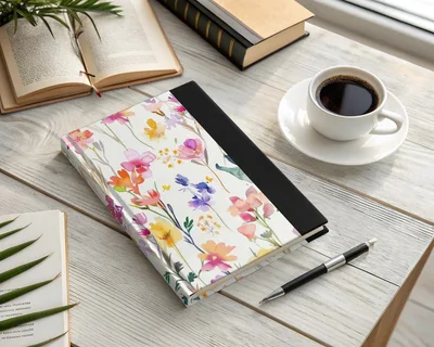 Watercolor Floral Pink Purple Spring Summer Pattern Digital