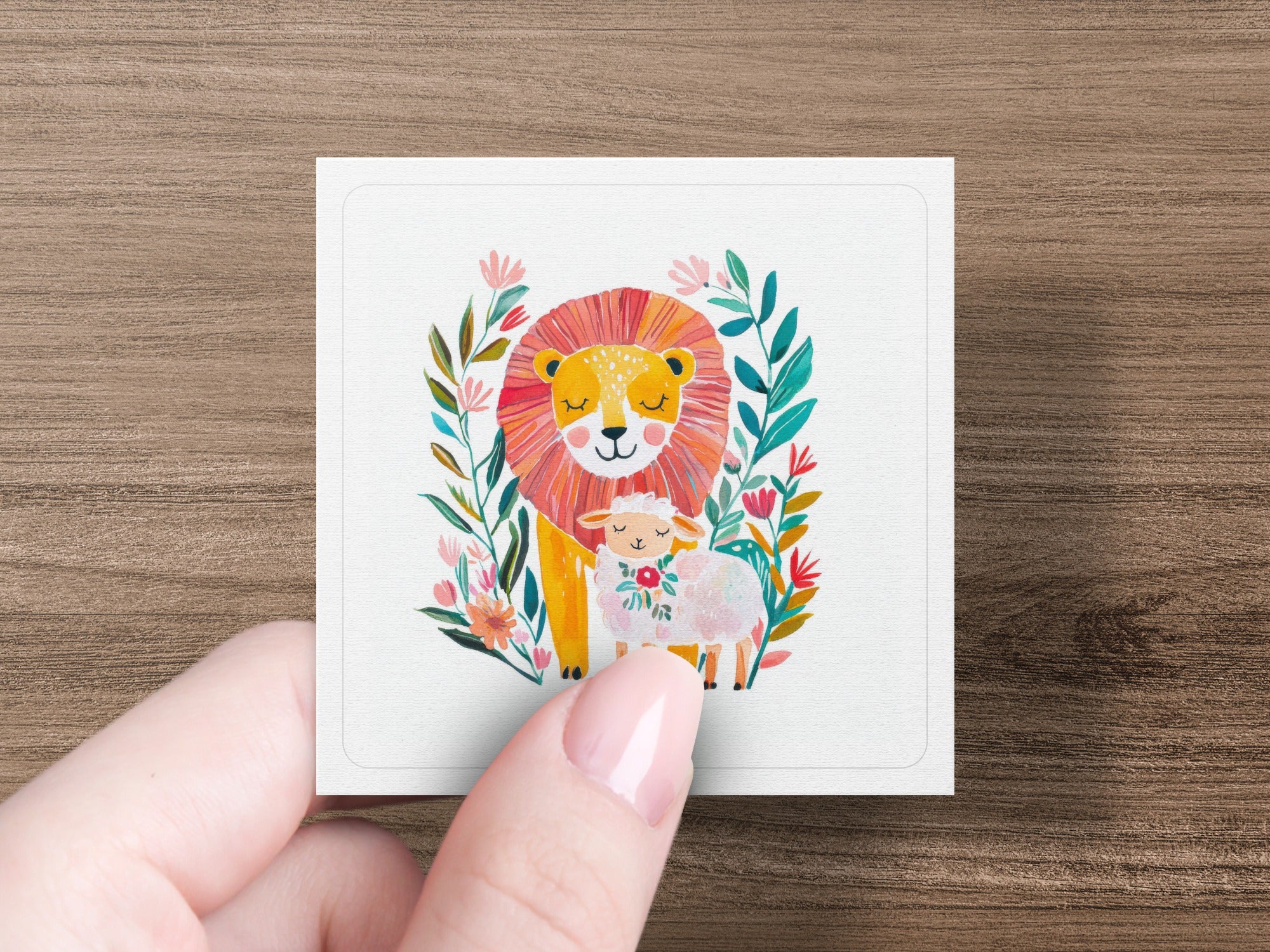 Watercolor Lion Lamb Clipart, Vibrant Pastel PNG, Christian SVG, Religious Lamb, Scripture SVG Christian