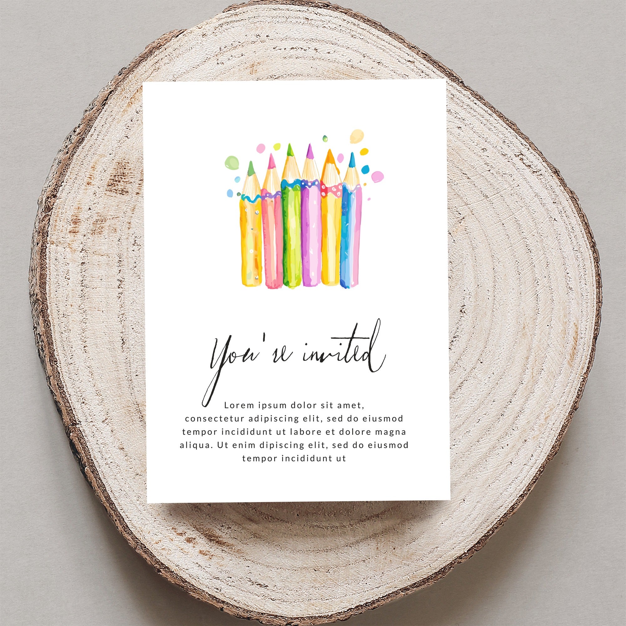 Watercolor Pencils SVG Digital Art, Preppy Clip Art, Cute Teacher School Supplies, Creative Artist Clipart Bundle PNG