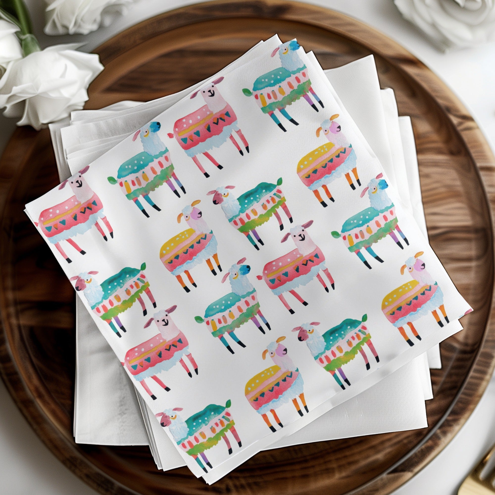 Watercolor Sheep Pattern Colorful Sheep Digital Product