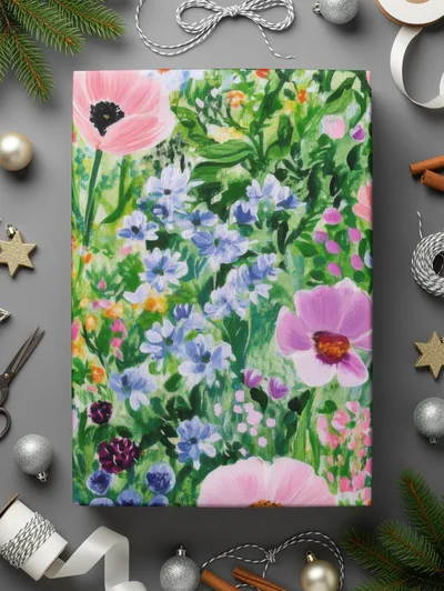 Watercolor Spring Floral Garden Pattern Seamless Delicate Flower Digital