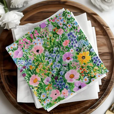 Watercolor Spring Floral Garden Pattern Seamless Delicate Flower Digital