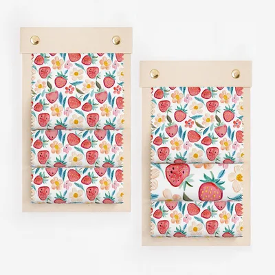 Watercolor Strawberry Floral Digital Paper Seamless Pattern | Cute Spring Summer Fruit Fabric Background | Whimsical Scrapbook Design