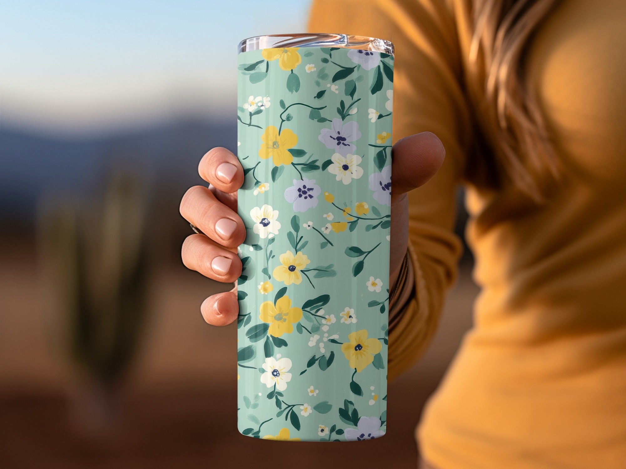 Whimsical Floral Pattern with Ditsy Floral Details Digital