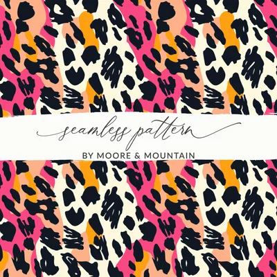 Wild Animal Print Leopard Spots Pink and Yellow Design