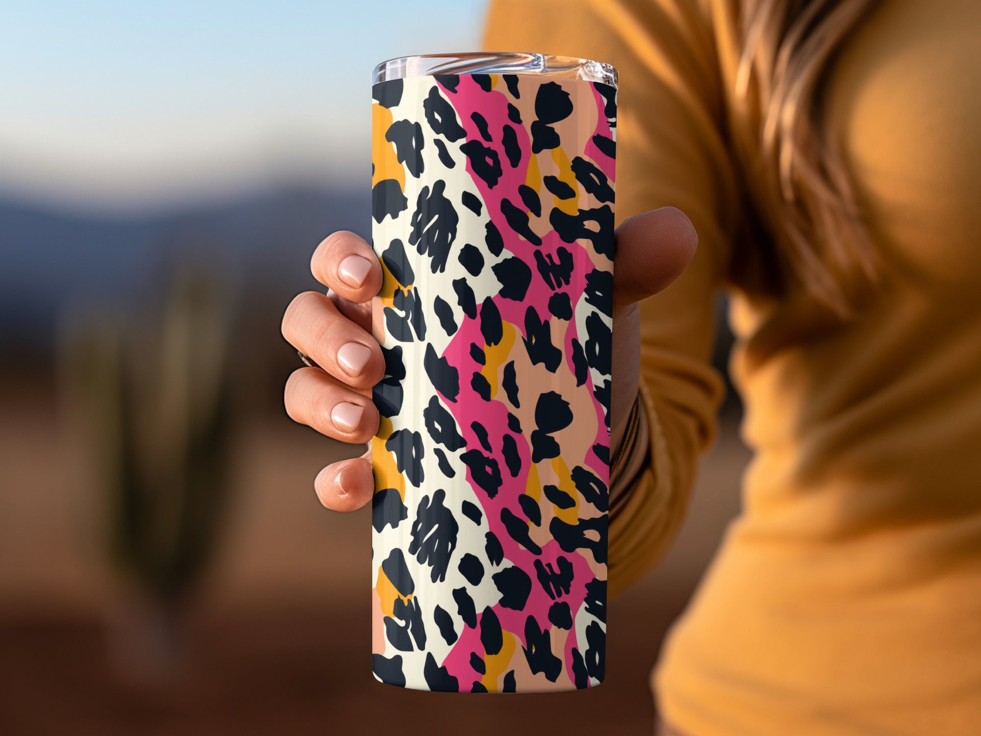 Wild Animal Print Leopard Spots Pink and Yellow Design