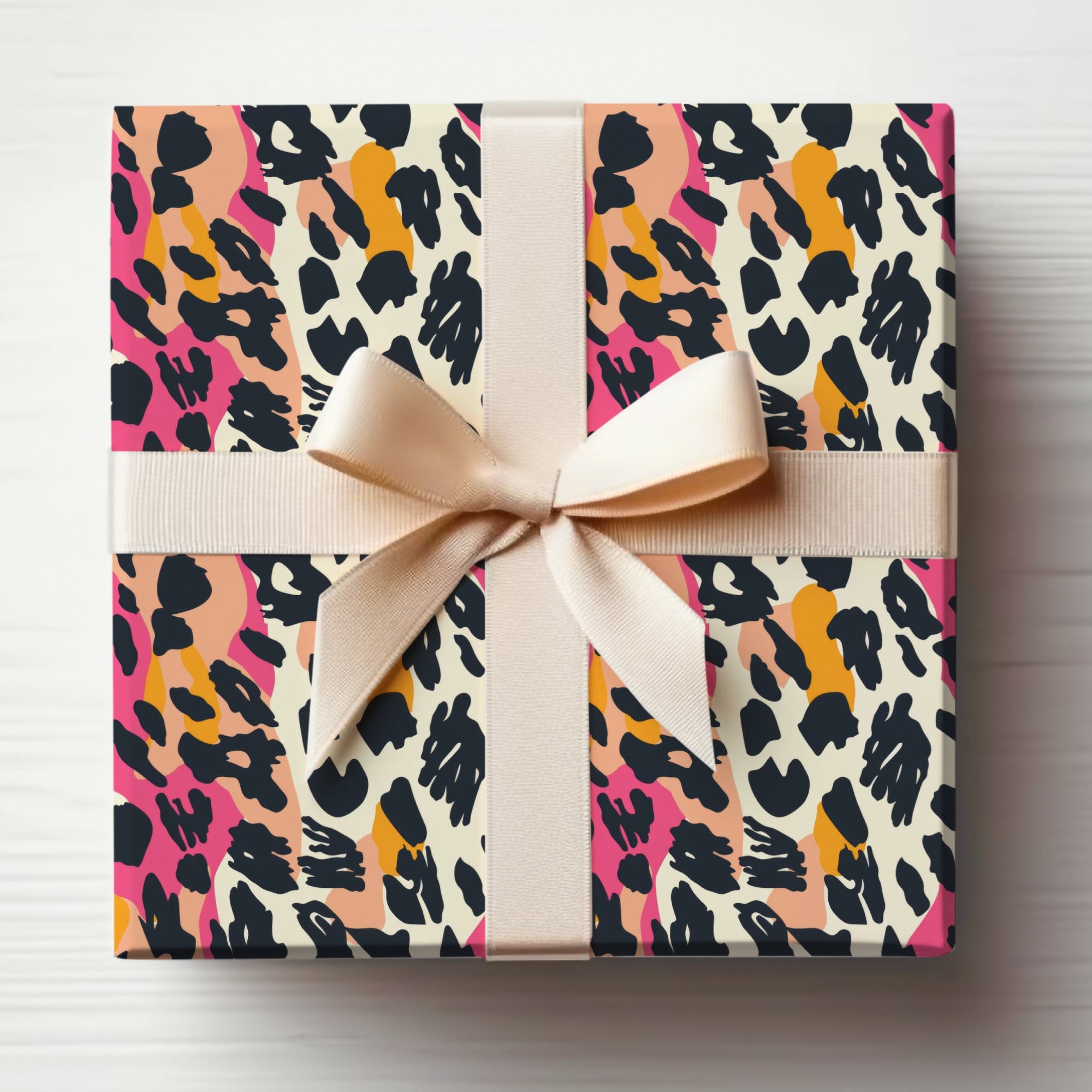 Wild Animal Print Leopard Spots Pink and Yellow Design