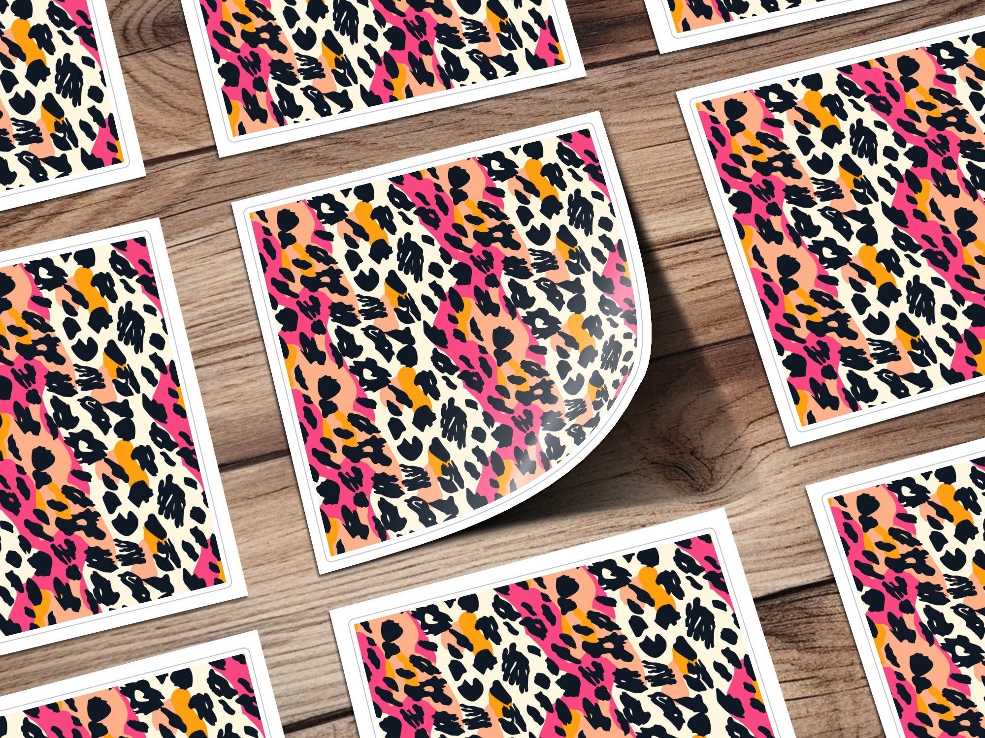 Wild Animal Print Leopard Spots Pink and Yellow Design