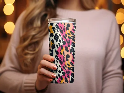 Wild Animal Print Leopard Spots Pink and Yellow Design
