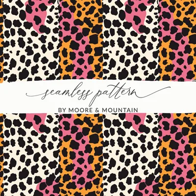 Wild Leopard Spots in Blush and Yellow Seamless Animal Print