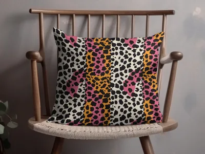 Wild Leopard Spots in Blush and Yellow Seamless Animal Print