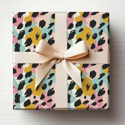 Wild Leopard Spots Modern Animal Print Background Black Digital